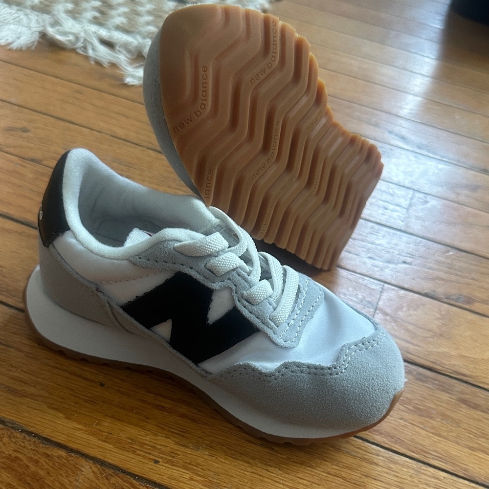 New Balance Kids' Gray and Black Sneakers
